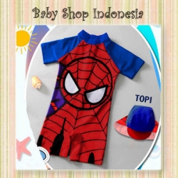 W079 Baju Renang Anak Import Murah Baju Renang Anak Laki Laki Superhero Spiderman  large